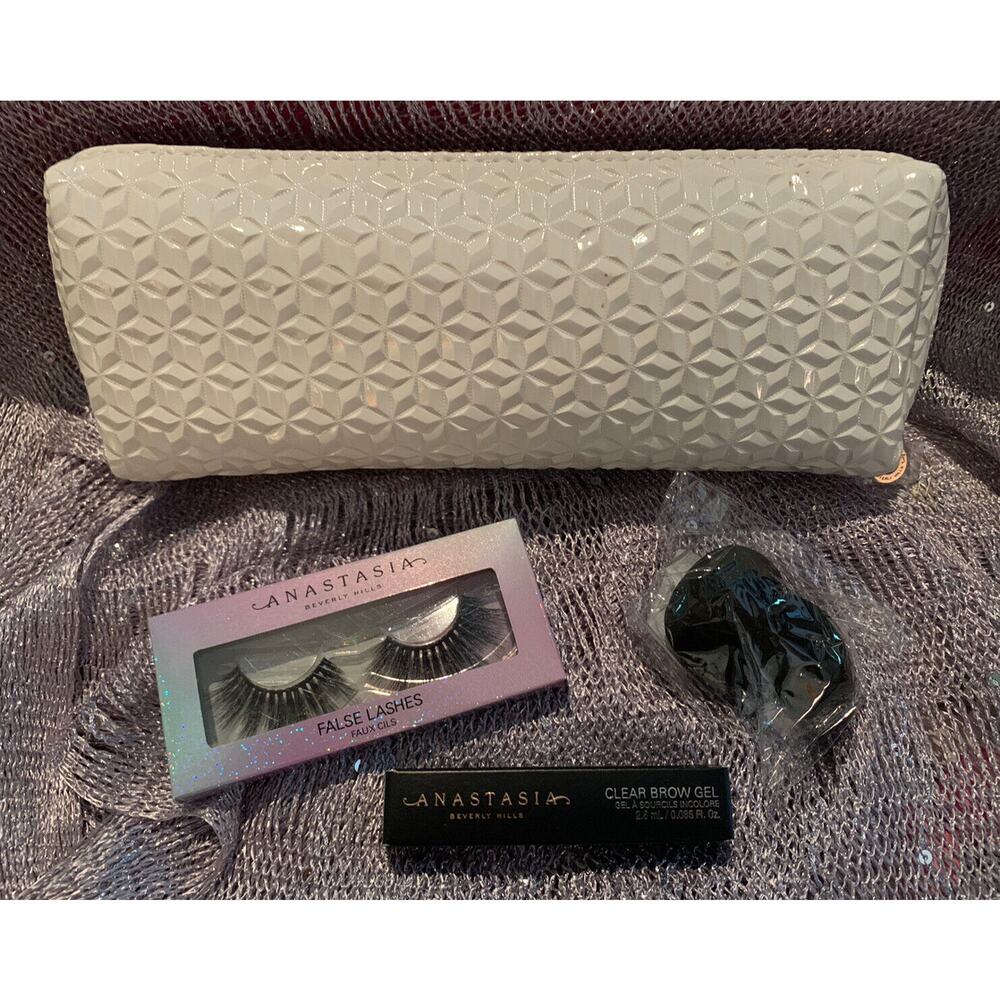 ANASTASIA BEVERLY HILLS FALSE LASHES (LENGTHY) + CLEAR BROW GEL + SPONGE + BAG